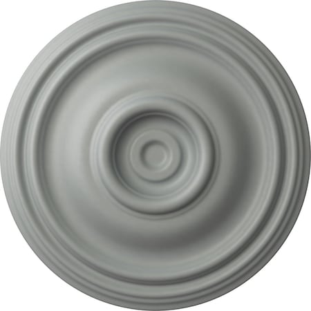 Ekena Millwork Traditional Ceiling Medallion (Fits Canopies up to 4"), 14 3/4"OD x 1 3/4"P, Primed White CM14TR